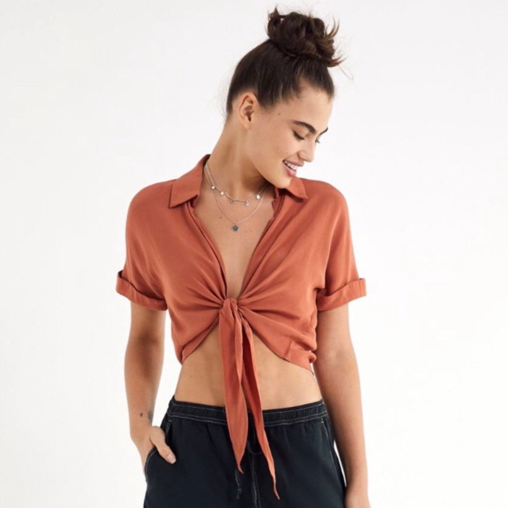 Urban Outfitters Tie Front Crop